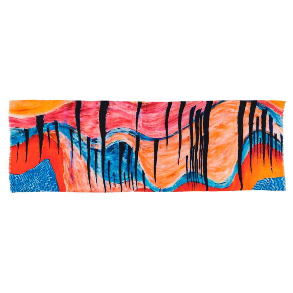 Wall of Eyes Silk & Wool Mix Scarf