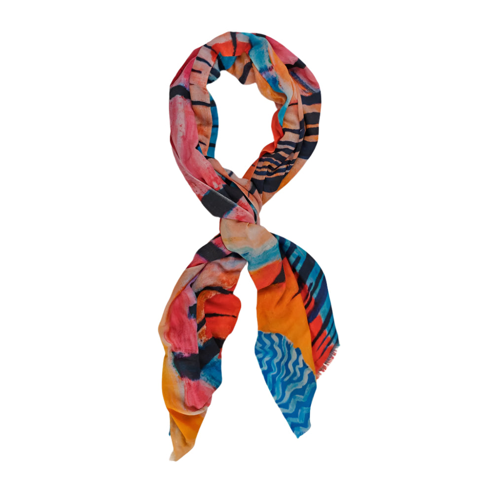 Wall of Eyes Silk & Wool Mix Scarf