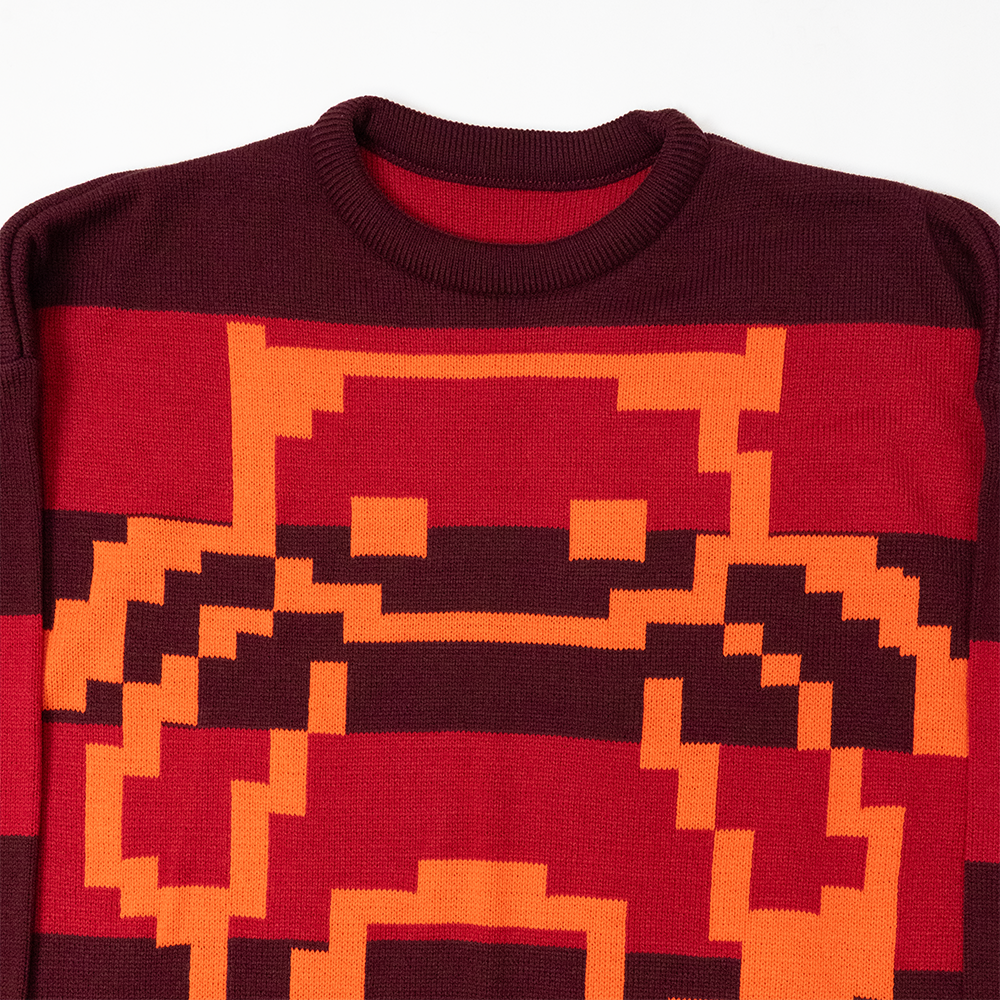 Pixel Bear Thief Red Striped Jumper
