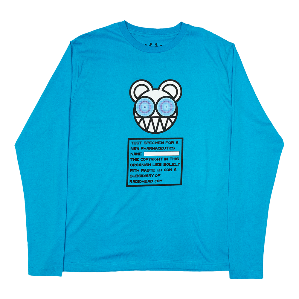 Test Specimen Cyan Blue Long Sleeve T-shirt