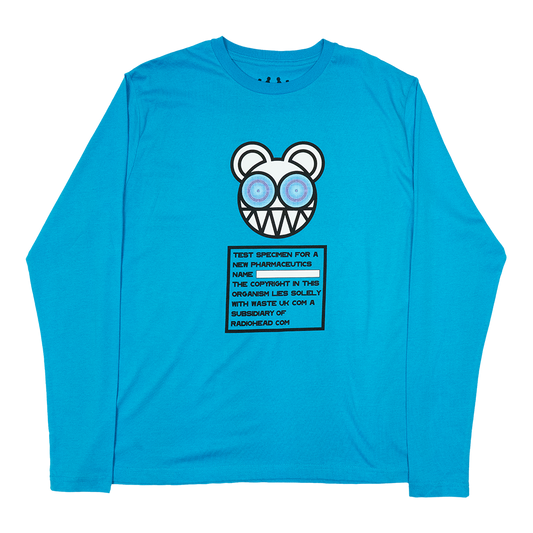Test Specimen Cyan Blue Long Sleeve T-shirt
