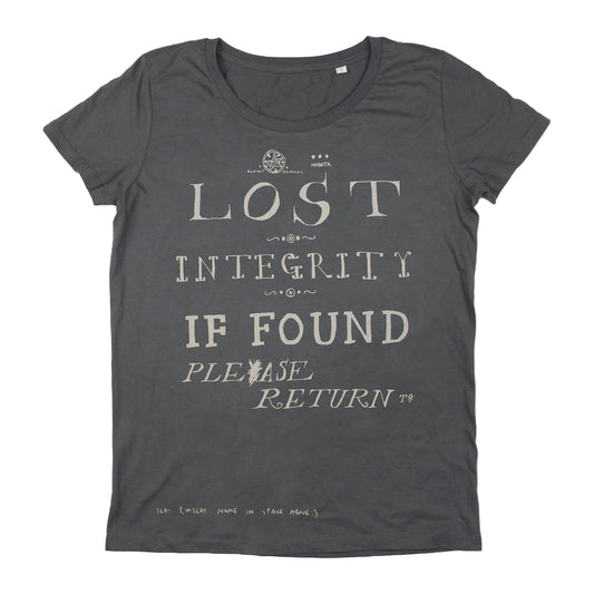 VINTAGE 'LOST INTEGRITY' WOMENS GREY T-SHIRT