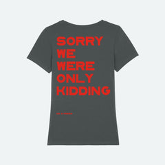 OPTIMISTIC AUTO SUGGESTION GREY FEMALE FIT T-SHIRT