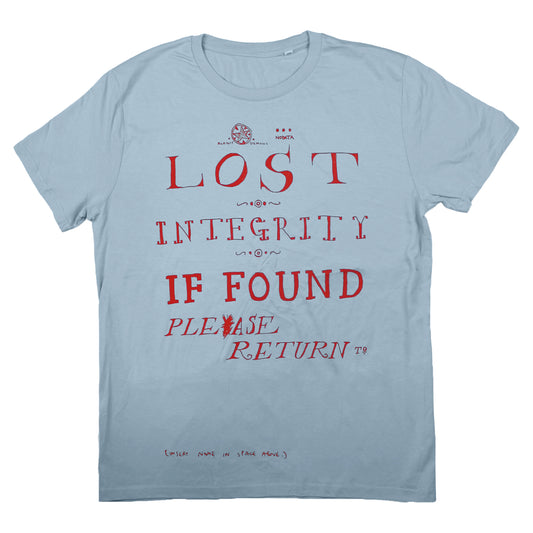 RED 'LOST INTEGRITY' BLUE T-SHIRT