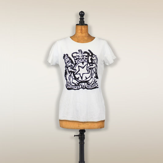 THE LIBRARIAN FEMALE CUT WHITE T-SHIRT